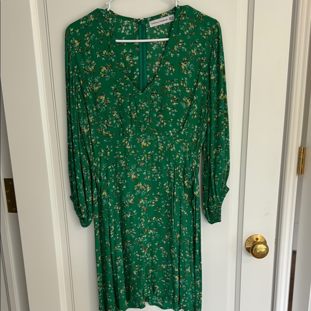 Faithfull the Brand Green Floral Dress